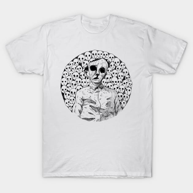 Noroi The Curse (outline) T-Shirt by Bloody Savage